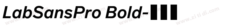 LabSansPro Bold字体转换